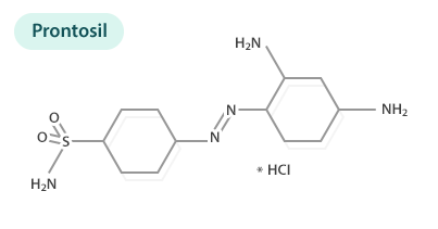 Prontosil 항생제 구조도